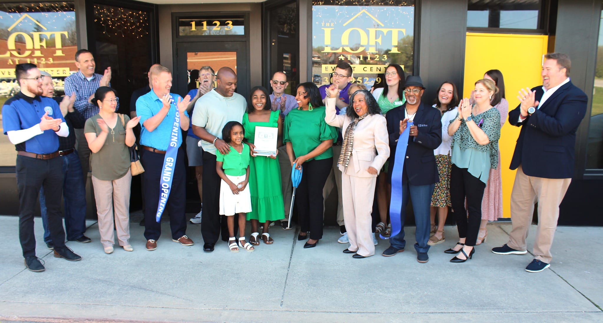 City of Princeton and PEDA officials at the ribbon-cutting ceremony for The Loft Event Center on Mercer Street.